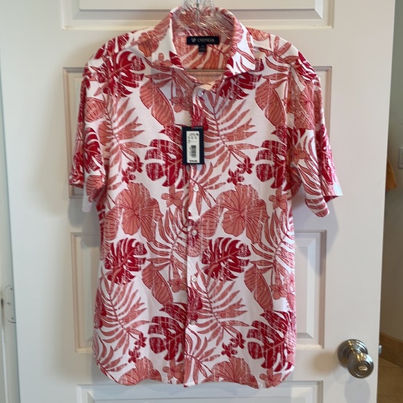 Cremieux Blue Label Sunset Tropical Skies Printed Short Sleeve Shirt NWT - Picture 6 of 9